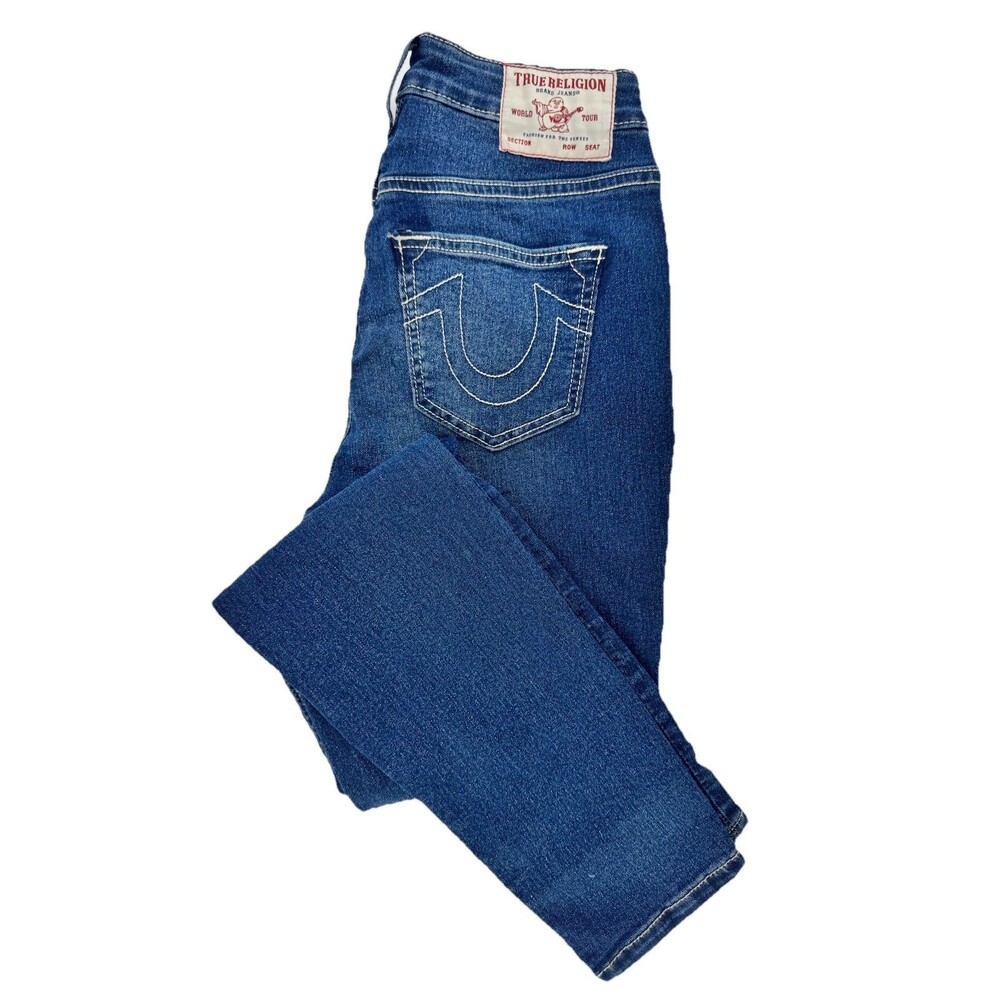 True Religion Jeans Women 26 Jennie Curve Mid Rise Super Skinny World Tour Pants